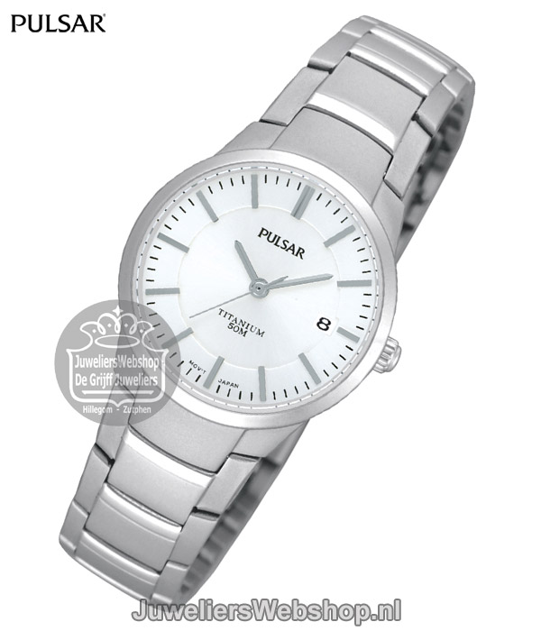 pulsar horloge dames ph7129x1 titanium zilver
