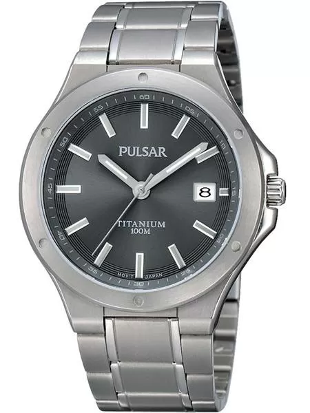 Pulsar PS9125X1 Horloge Heren Titanium. Pulsar herenhorloges.