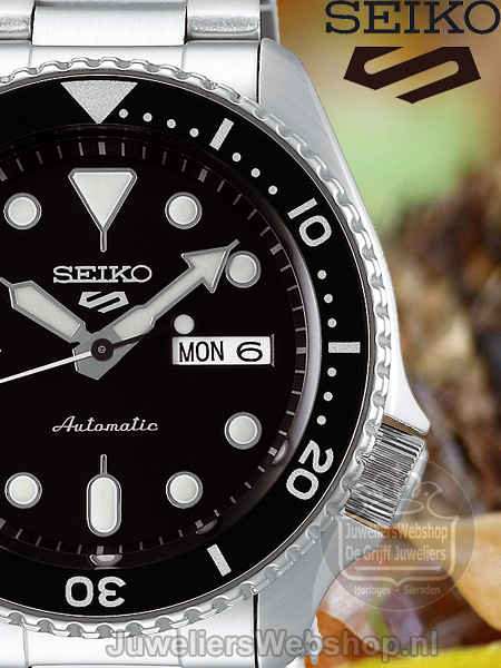 Seiko 5 Sports Automatic horloge SRPD55K1 Zwart