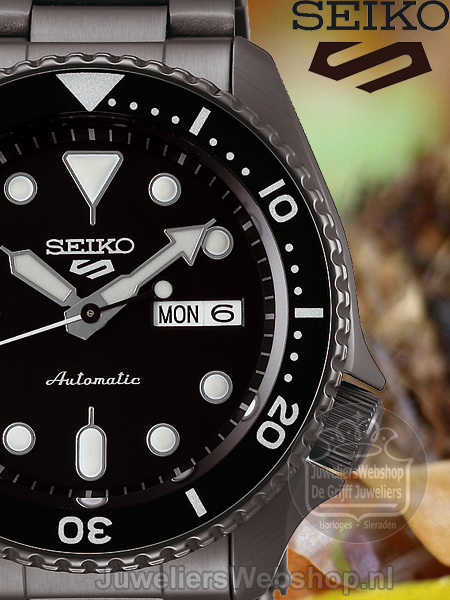 Seiko 5 Sports Automatic horloge SRPD65K1 Zwart