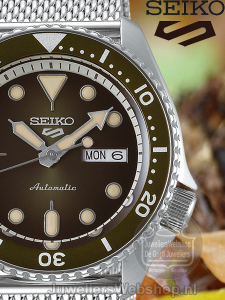 Seiko 5 Sports Automatic horloge SRPD75K1 Groen