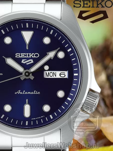 Seiko Sports Automatic Horloge Automaat Blauw Staal
