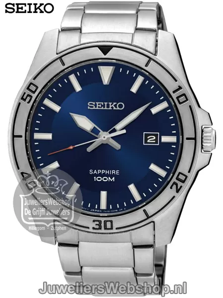 Seiko SGEH61P1 Heren Horloge Staal Blauw