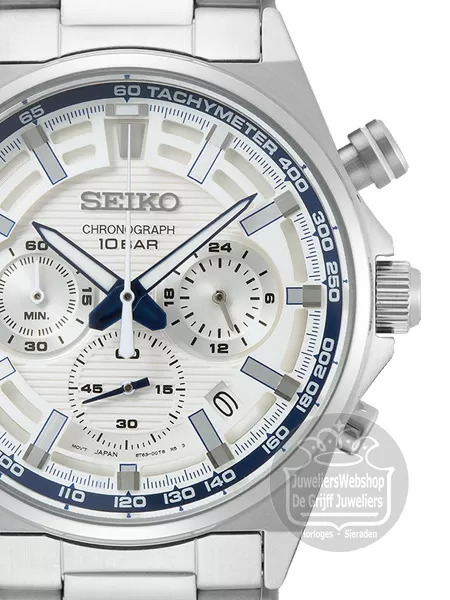 Wereldbol stoeprand Blijkbaar Seiko horloge SSB395P1 heren chronograaf staal 140th Limited Edition