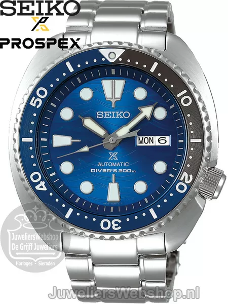 Seiko Prospex Save the Ocean Horloge SRPD21K1 Automaat Blauw Staal