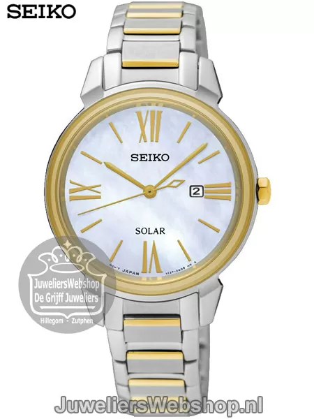 Seiko Solar SUT324P1 Bicolor Horloge Dames