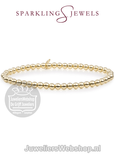 sparkling jewels armband all shine gold saturn 4mm sb-g-4mm-add
