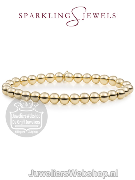 sparkling jewels armband all shine gold saturn 6mm sb-g-6mm-add