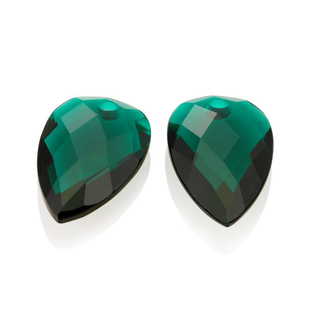 sparkling jewels earring editions Petrol Green Quartz Blossom eardrops eagem52-bs