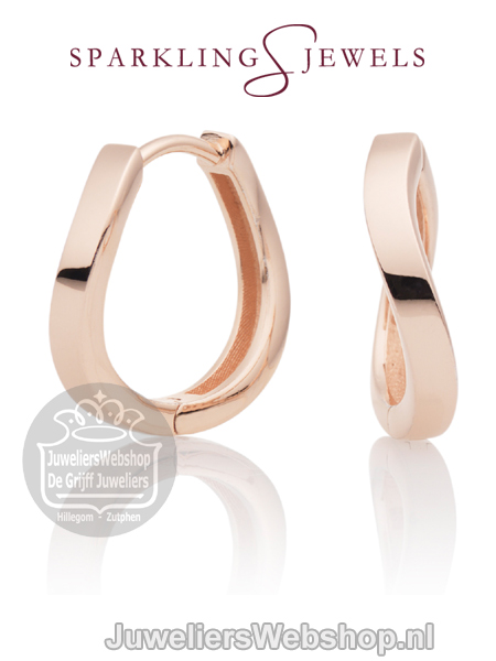 sparkling jewels earring editions flare rose gold creolen ear01