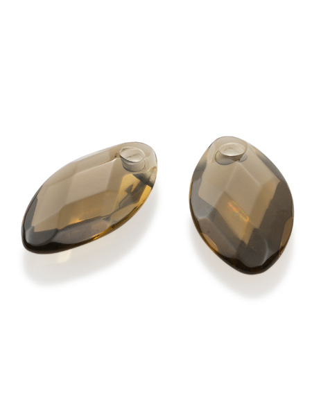 sparkling jewels earring editions facet smoky quartz ear leaf eardrops eagem23-fclf-s