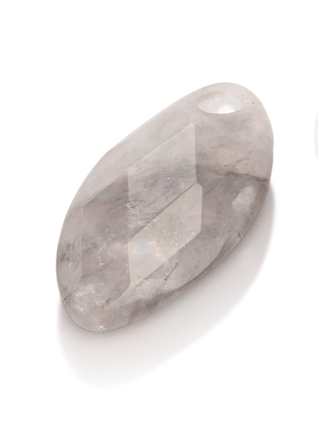 sparkling jewels leaf editions facet black rutilated quartz hanger pengem34-fct-s