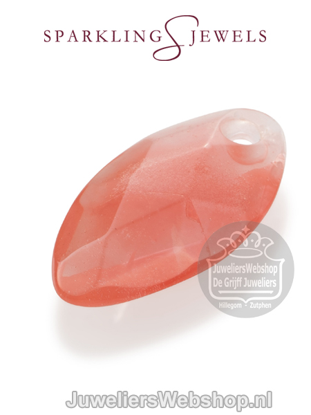 sparkling jewels leaf editions facet cherry quartz hanger pengem25-fct-s