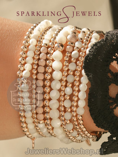 sparkling jewels armband pearl saturn small 4mm sb-pearl-add-4mm