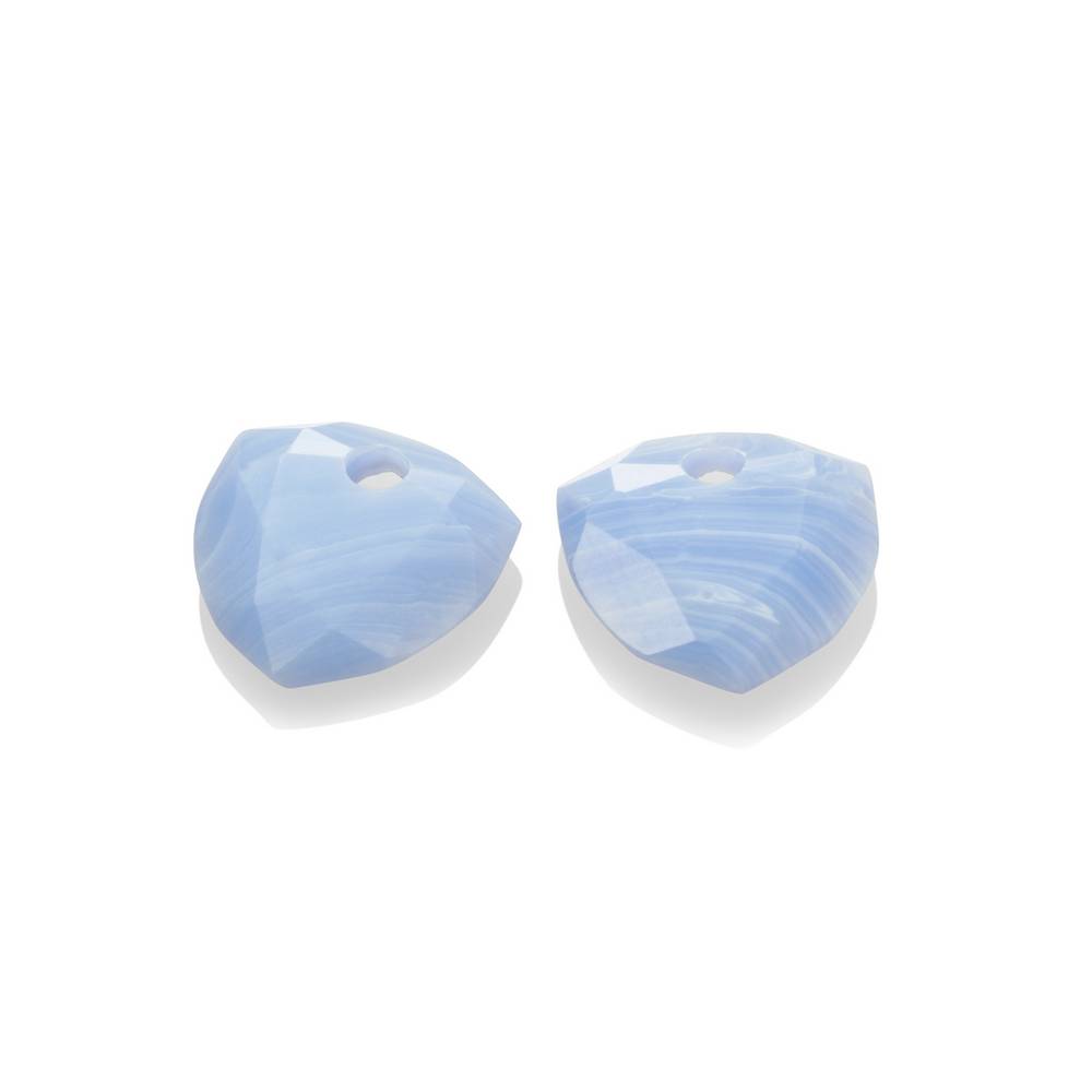 sparkling jewels Blue Lace Agate Trillion cut eardrops eagem47-tri