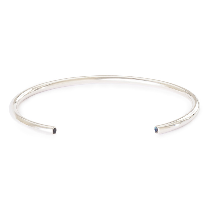trollbeads zilveren bangle Labradoriet Kracht maat S TAGBA-00028