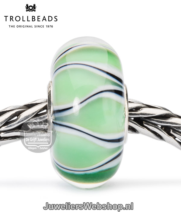 Trollbeads TGBLE-10445 groene tulpen glaskraal