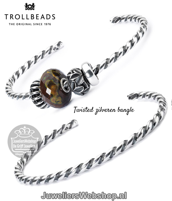 Trollbeads TAGBA-00007 Twisted zilveren bangle
