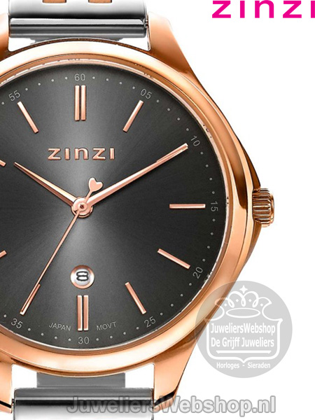 Zinzi Classy Horloge Bicolor Rose Grijs ZIW1027