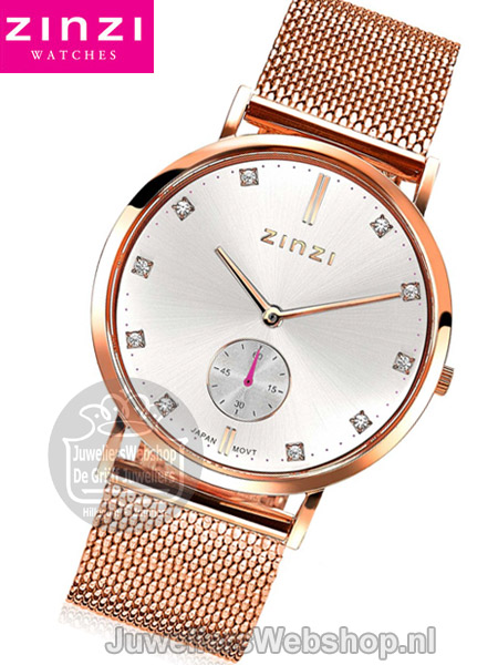 Zinzi horloge ZIW426M Retro Rose Silver
