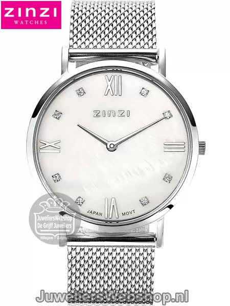 Zilveren horloge dames zinzi sale