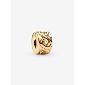 Pandora clip Silver Goldplated Knotted Hearts 768035C00