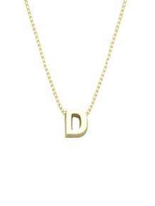 gouden initials letter D collier Joy de la Luz Yi-D