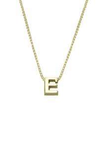 gouden initials letter E collier Joy de la Luz Yi-E