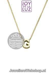 Joy de la Luz Yi-G gouden initials ketting met letter hanger G