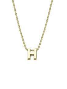 gouden initials letter H collier Joy de la Luz Yi-H