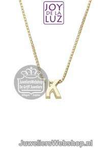 Joy de la Luz Yi-K gouden initials ketting met letter hanger K