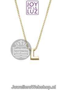 Joy de la Luz Yi-L gouden initials ketting met letter hanger L