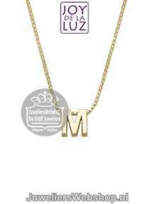 Joy de la Luz Yi-M gouden initials ketting met letter hanger M