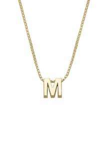gouden initials letter M collier Joy de la Luz Yi-M