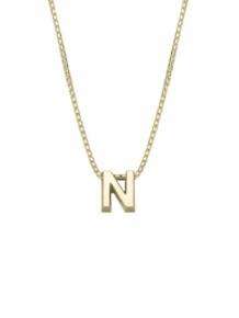 gouden initials letter N collier Joy de la Luz Yi-N
