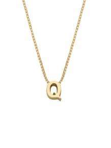 gouden initials letter Q collier Joy de la Luz Yi-Q