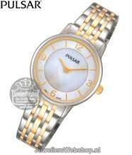 Pulsar horloge PRW027X1 Dames Edelstaal Bicolor Parelmoer