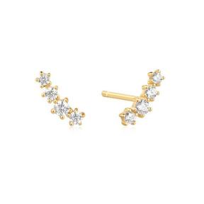 Ania Haie Gold Sparkle Climber Ear Studs E056-02G