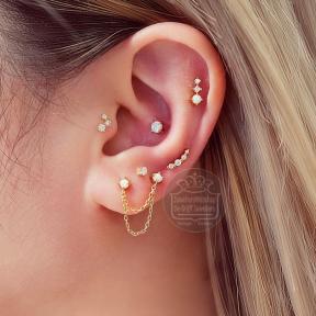 Ania Haie Beaded Stone Ear Studs E065-01G
