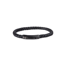 Aze Jewels Iron Single String Black-on-Black Armband AZ-BL004-C-195