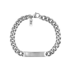 Aze Jewels Gourmette Eight Satin Identity - Inox AZ-BM010-A-210