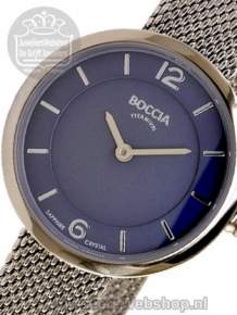 3266-05 boccia horloge dames met blauwe wijzerplaat