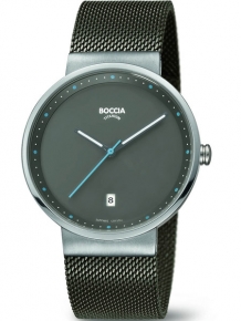 boccia 3615-01 heren horloge titanium grijs