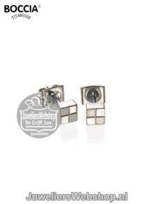 boccia titanium oorstekers 0518-01 zilverkleurig