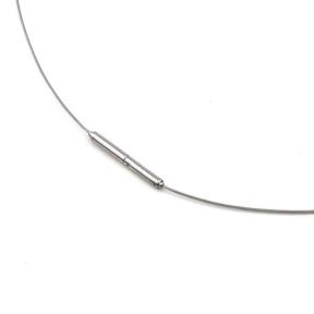 boccia ketting staaldraad met titanium sluiting 0803-01 45cm 