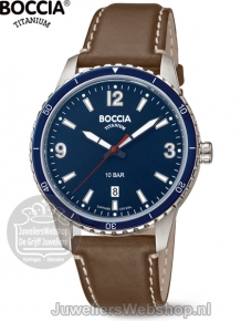 boccia 3635-02 heren horloge titanium zwart