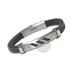 Borsari Armband Nautico Staal met goud brnautico100