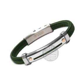 Borsari Armband Nautico Staal met goud brnautico203