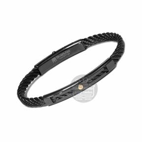 Borsari Armband Skema zwart met goud brsk04ab