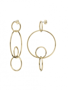 Calvin Klein Clink oorhangers KJ9PJE100100 champagne goudkleurige open ringen